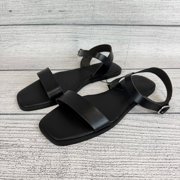 Torrid Black Buckle Ankle Strap Sandals Size 11.5 Wide - Picture 1 of 7
